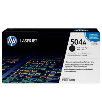 HP 504A Black Toner Cartridge - CE250A