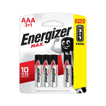 Energizer Alkaline AAA Batteries 4-Pack (3+1 Free) – Everyday Value Pack