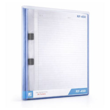 Clear Book A4 Assorted Colors 30 Pockets (Blue)