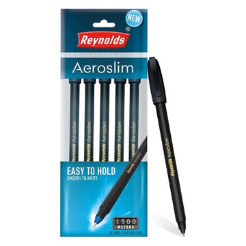 Reynolds Aeroslim Ballpoint Pens – Blue Ink Set of 5