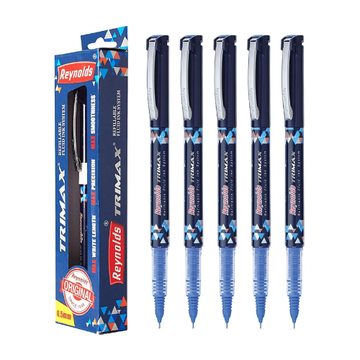 Reynolds Trimax Ballpoint Pens – Blue Ink Set of 5