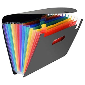 12 Pockets Expanding File Folders, Portable Accordion A4 Expandable File Organizer