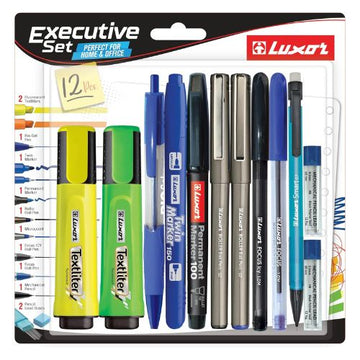 Luxor Executive Set – Assorted Pens & Markers (Pack of 12)