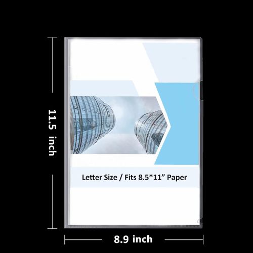 Waterproof Clear File, A4 Plastic Transparent Folders A4 L-Type Transparent Pockets Folder