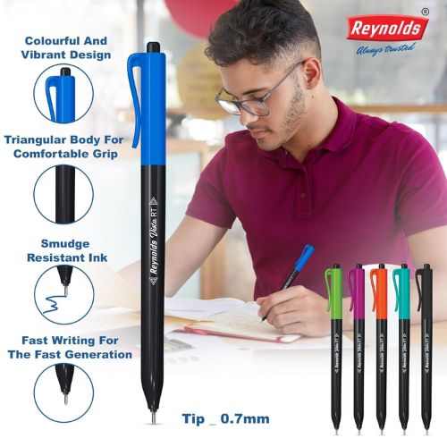 Reynolds Vista RT Ballpoint Pens – Blue Ink Set of 5