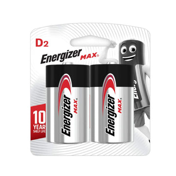 Energizer Max Alkaline D Batteries 2-Pack – High-Drain Device Power